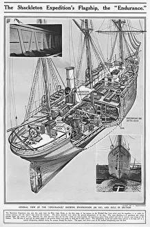 Trans-Antarctic Expedition Prints: The Endurance: A Cutaway View Print