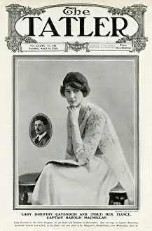 Prints of Front cover of The Tatler reporting on the engagement of Lady Dorothy Cavendish and Captain Harold Macmillan (later British Prime Minister) Harold Macmillan Prints: Engagement of Harold Macmillan Print - 1920
