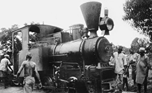 Engine on mini railway, Schaedels Farm, Lindi, WW1 Engine on mini railway, Schaedels Farm, Lindi, WW1