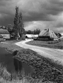 Pamphill Village Print, Dorset, England 1950s
