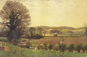 English Countryside Print: Spring Sowing Scene
