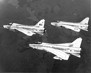 Three English Electric Lightnings flying from Warton Three English Electric Lightnings flying from Warton