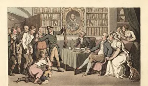 English gentleman in his study hearing a case of poaching English gentleman in his study hearing a case of poaching