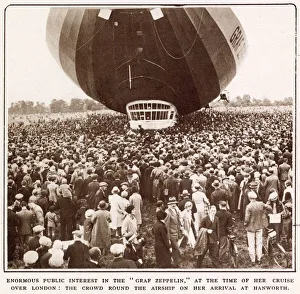 Enormous public interest in the Graf Zeppelin at the time of her cruise over London Enormous public interest in the Graf Zeppelin at the time of her cruise over London