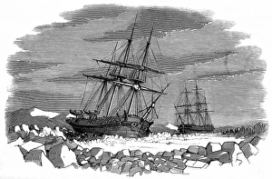 The Enterprise and Investigator surrounded by ice, Barro The Enterprise and Investigator surrounded by ice, Barro