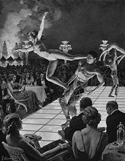 Entertainment at Monte Carlo beach by Matania Entertainment at Monte Carlo beach by Matania