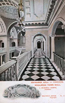 Entrance hall corridor, Woolwich Town Hall, SE London Entrance hall corridor, Woolwich Town Hall, SE London