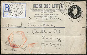 Envelope from France addressed to Miss L Auerbach, WW1 Envelope from France addressed to Miss L Auerbach, WW1