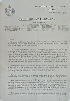 Print of Ephemera Relating to Private Clarence Muggleton