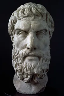 Epicurus (341-270 BC). Ancient Greek philosopher. Bust. Roma Epicurus (341-270 BC). Ancient Greek philosopher. Bust. Roma