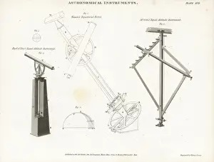 Universal Dictionary Of Arts Sciences Literature Prints: Equal altitude instruments and an equatorial sector