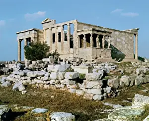 Erechtheion Print: A Classical Greek Temple Facade