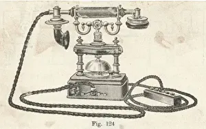 Ericsson Table Phone Print, Late 19th Century