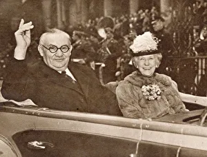 Ernest Bevin, at the time Foreign Secretary, pictured with his wife on a visit to New Ernest Bevin, at the time Foreign Secretary, pictured with his wife on a visit to New