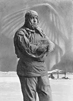 Sir Ernest Shackleton in Antarctic Conditions Print