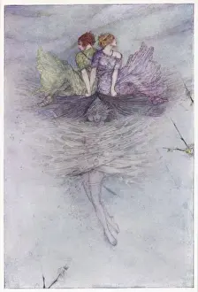 Eros & Psyche Print: Zephyrus Carrying Sisters of Psyche