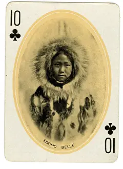 Vintage Playing Cards Prints: Eskimo Belle
