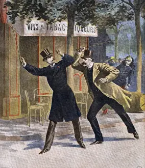 Esterhazy Attacks Picquart in Avenue Victor Hugo Print, 1898