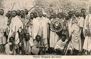 Ethiopian Chief Fitaurari Mangasha and his warriors Ethiopian Chief Fitaurari Mangasha and his warriors