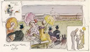 Lords Cricket Ground Prints: Eton and Harrow Match at Lords Spectators Cricket Print