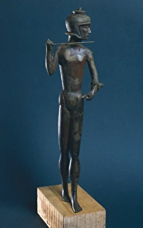 Etruscan warrior. 4th c. BC. Etruscan art. Sculpture Etruscan warrior. 4th c. BC. Etruscan art. Sculpture