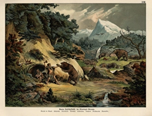 European landscape in the Diluvial era European landscape in the Diluvial era
