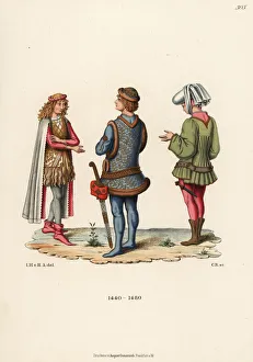 European men's costumes of the mid-15th century European men's costumes of the mid-15th century