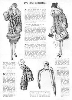 Eve goes shopping in London, 1926 at the City Fur Store Eve goes shopping in London, 1926 at the City Fur Store