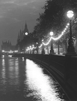 Evening photo of lights along the Embankment Evening photo of lights along the Embankment