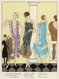 Three Ladies in Evening Wear Print