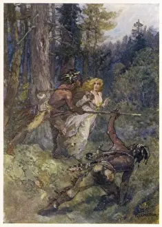 Laura Secord Warns Canadian Troops Print