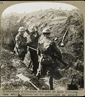 World War I Images Prints: Examing German Prisoner