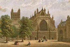 Exeter Cathedral Prints: Exeter Cathedral / 1876