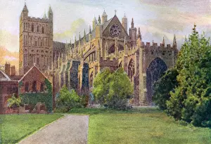 Exeter Cathedral Print, 1919