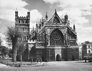 12th Century Architecture Prints: Exeter Cathedral