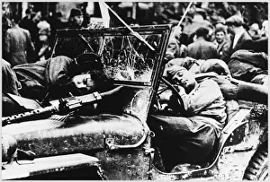 World War 2 Events Prints: Exhausted Soviet Men