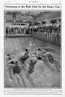 Exhibition of life-saving techniques at the Bath Club in Dover Street Exhibition of life-saving techniques at the Bath Club in Dover Street