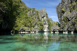 The exit (between the rocks) of a Big Lagoon of The exit (between the rocks) of a Big Lagoon of