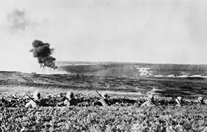 Trench Life During WW1 Prints: Exploding shell WWI