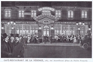 The exterior fa硤e of the Caf魒estaurant de La Elegance, P The exterior fa硤e of the Caf魒estaurant de La Elegance, P