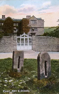 Eyam Hall and the Stocks - Derbyshire Eyam Hall and the Stocks - Derbyshire
