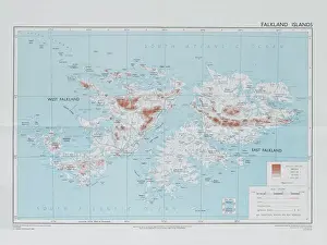 Falklands Islands Map Print (circa 1860)