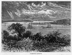 Falmouth Harbour Print by an Unknown Artist