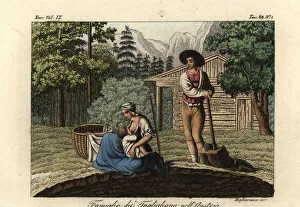 Family of woodcutters in Austria, 1822 Family of woodcutters in Austria, 1822