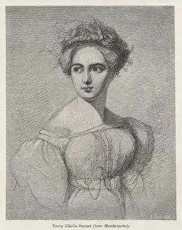 Prints of FANNY CAECILIE MENDELSSOHN sister of Felix Mendelssohn, and a composer in her own right - later Fanny Hensel Felix Mendelssohn Prints: Fanny Hensel Print - Portrait of Fanny Mendelssohn