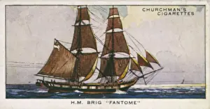 Vintage Naval Vessels Prints: Fantome Brigantine