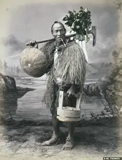 Japanese Countryside Landscape Prints: Farmer