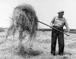 A Farmer with Pitchfork Print, Late 1960s