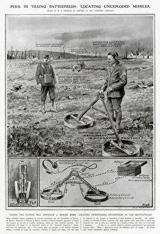Farmers in France cultivating the ground after World War One were finding unexploded Farmers in France cultivating the ground after World War One were finding unexploded