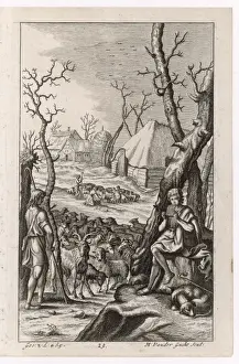 A Roman Farm in Winter Print
